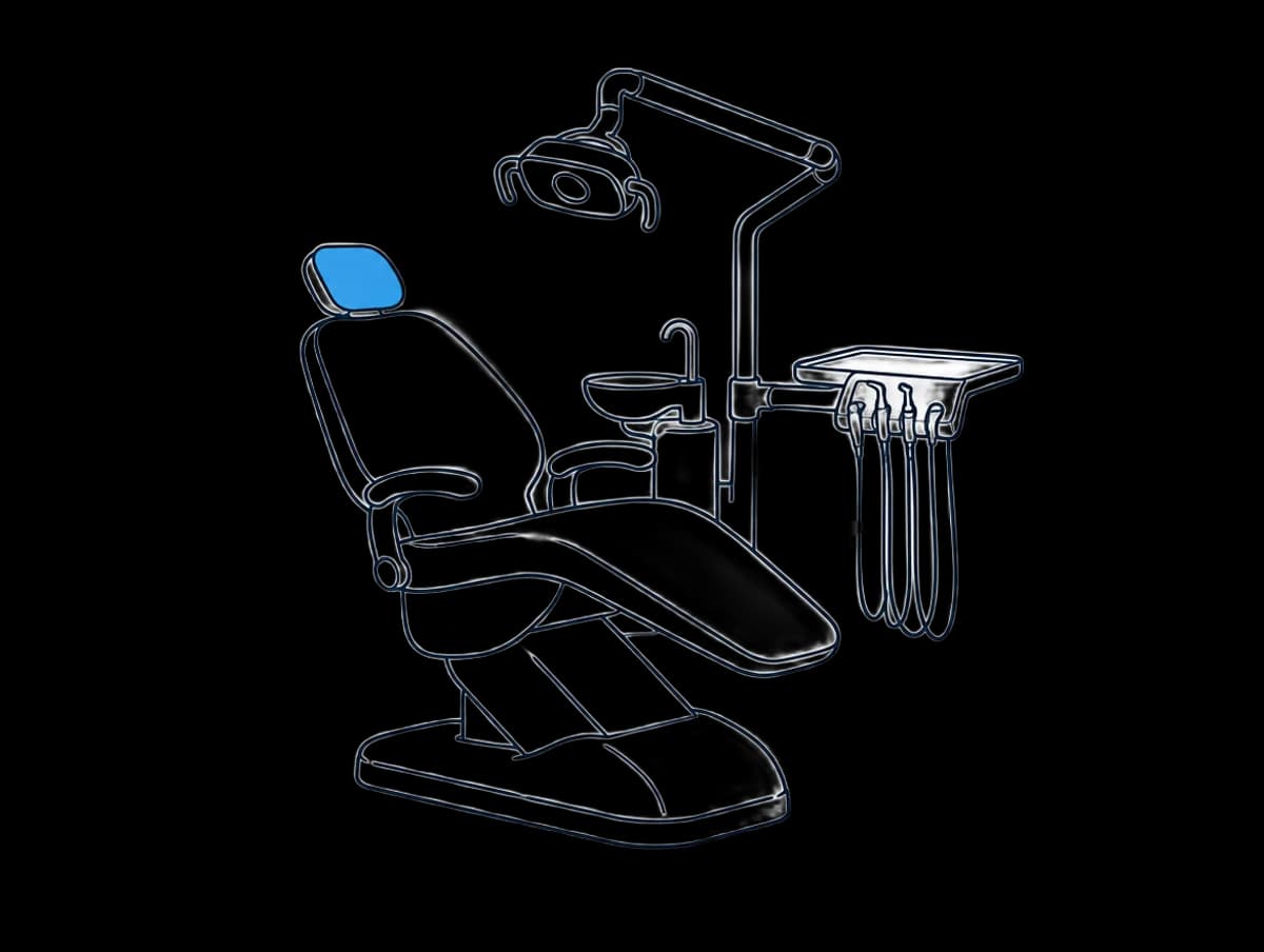 Ilustración de una silla dental